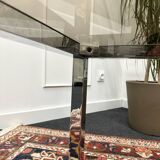 Chrome coffee table and smoked glass
