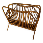 Rattan magazine rack