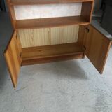 Honey-colored pine bookcase, 90s