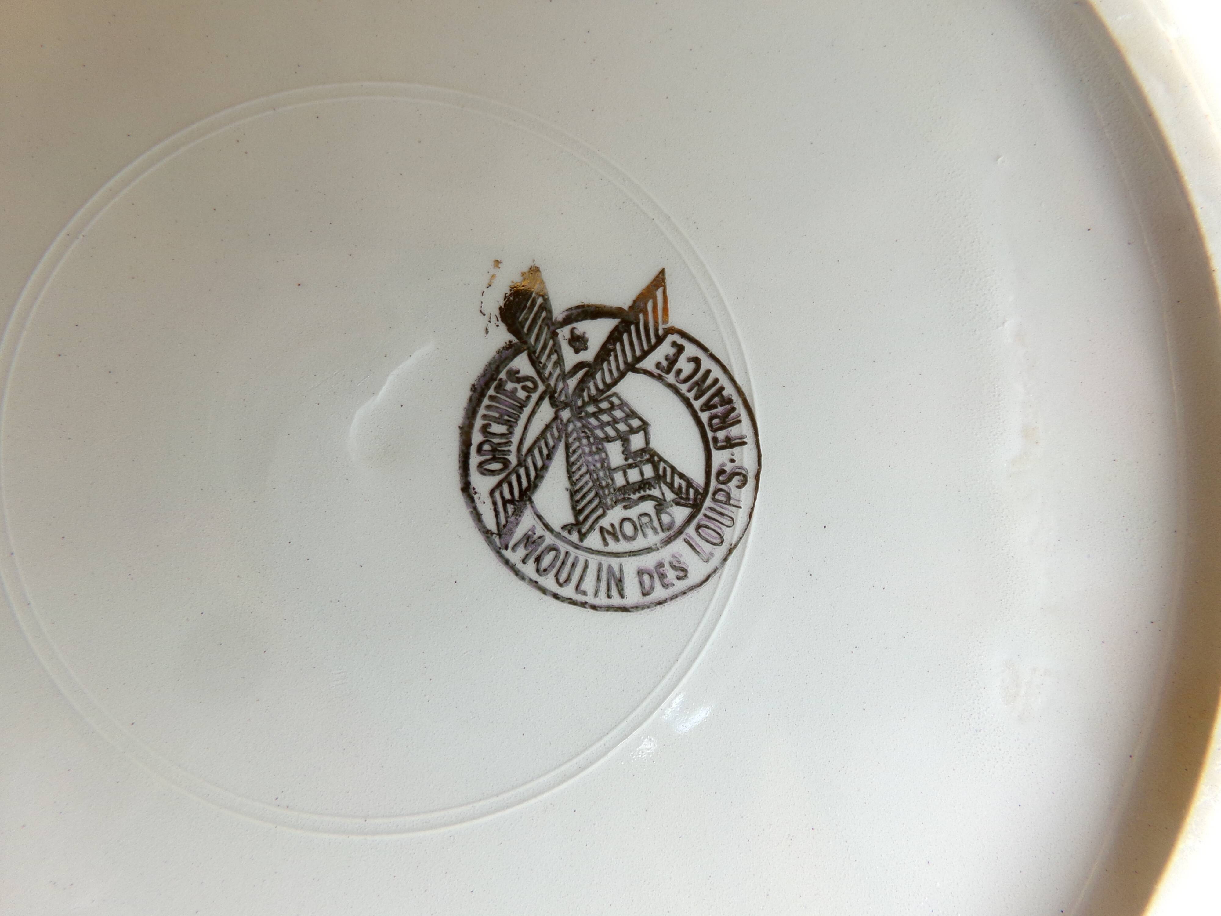 6 hollow earthenware plates - Orchies - Moulin des Loups