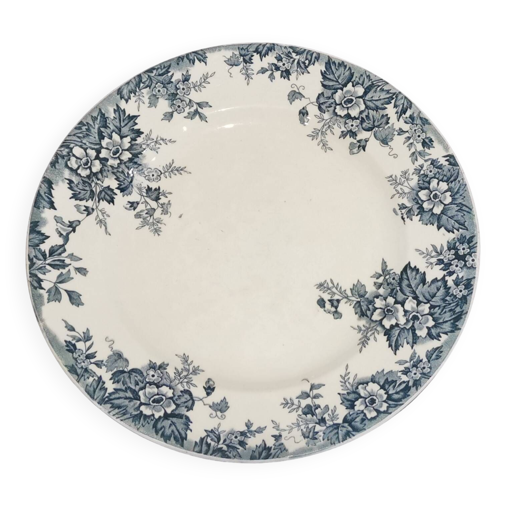 Old Moulin des loups dish Marie Louise iron earth model 29.5cm