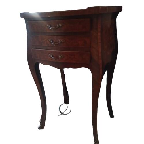 Antique bedside table with marquetry