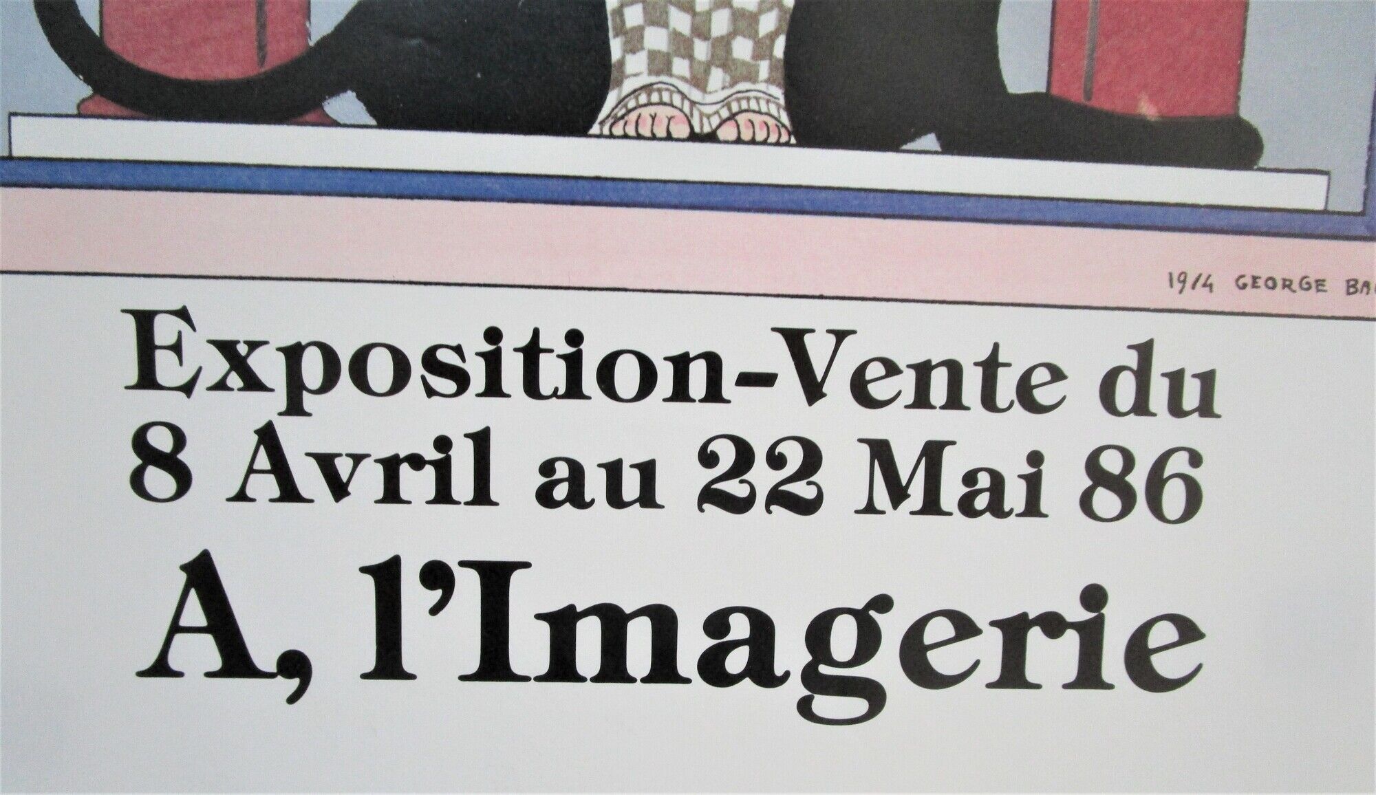 Original poster exhibition fashion and good tone stencils Paris 1986