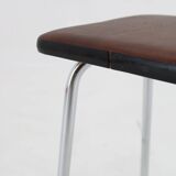 1970s Pair of Stools with Leatherette Upholstery ,Czechoslovakia