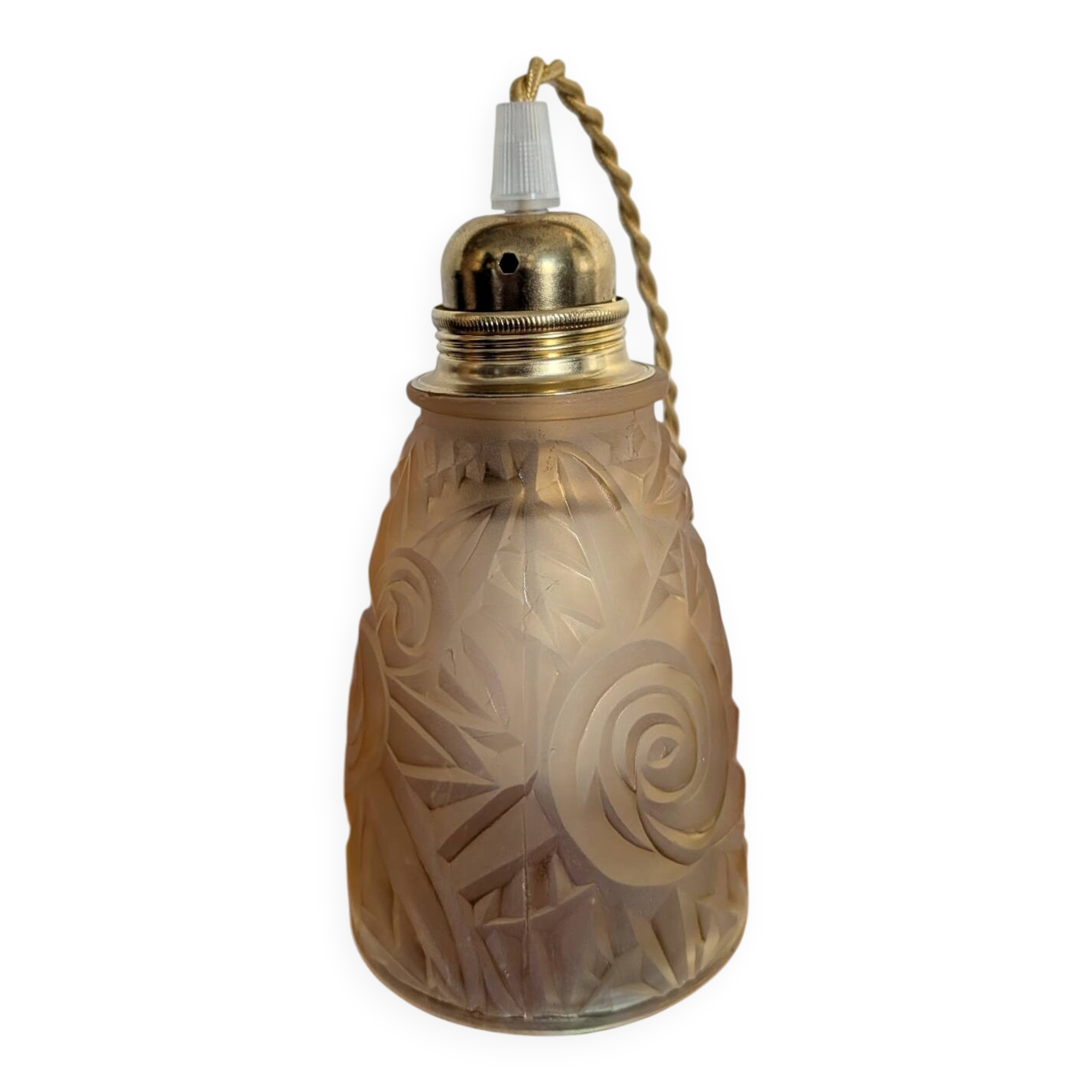Art Nouveau glass paste lampshade – circa 1910-1925