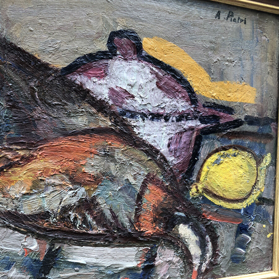 Old still life painting by A.Pietri