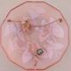 Art Deco ceiling lamp in pink pressed molded glass -