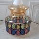 Colored glass pendant lamp 70s