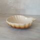 Brown and white ceramic shell bowl