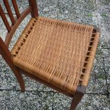Renovated wicker-seated bistro chair