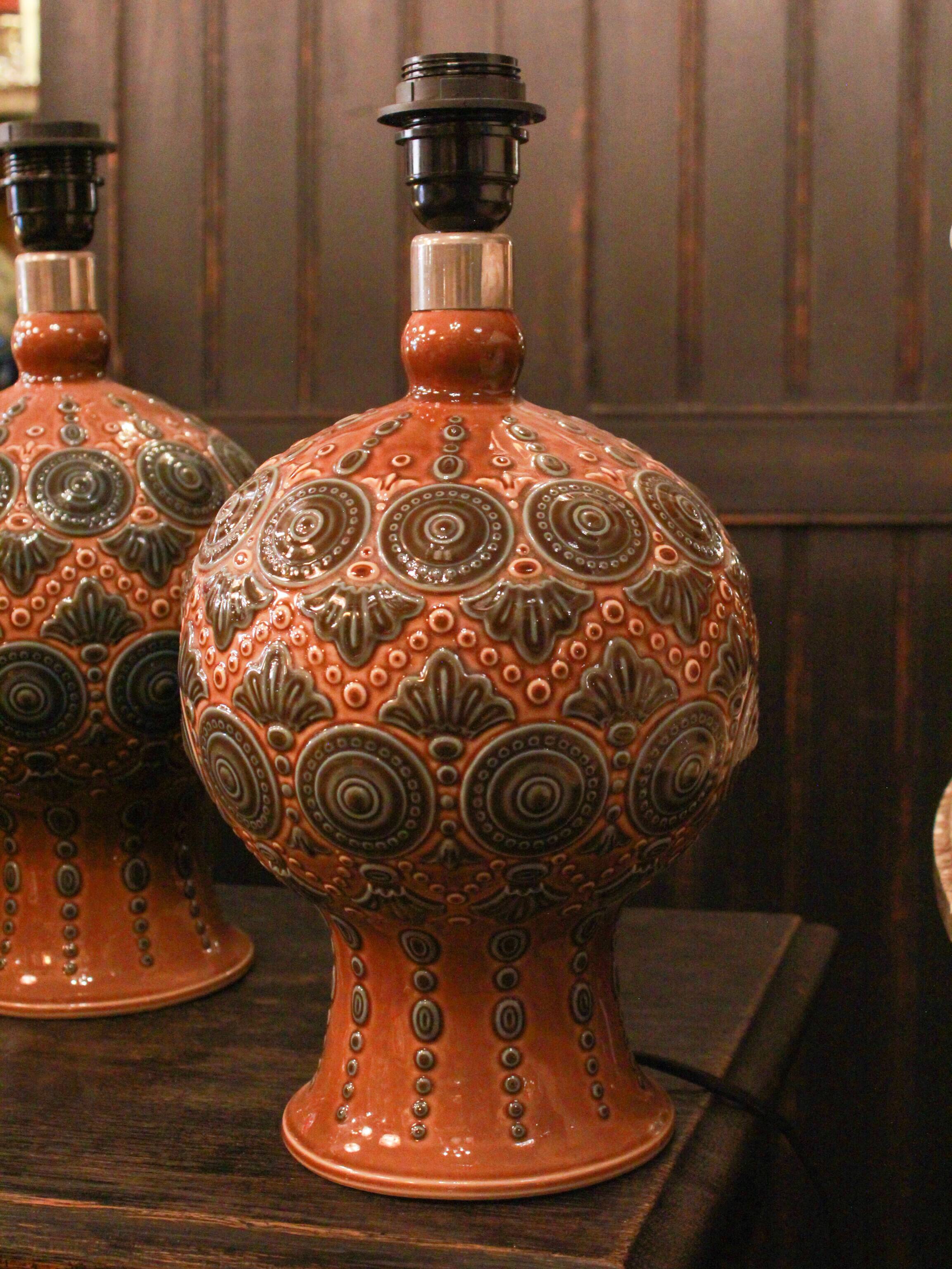 3 vintage Lladró porcelain table lamp bases