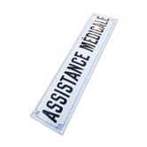 Enamelled medical assistance factory plate