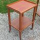 Pair of vintage 50s oak side tables
