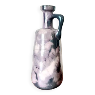 Vintage cracked ceramic bottle vase