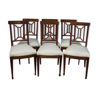 Set of 6 chairs England of the 19th century in mahogany