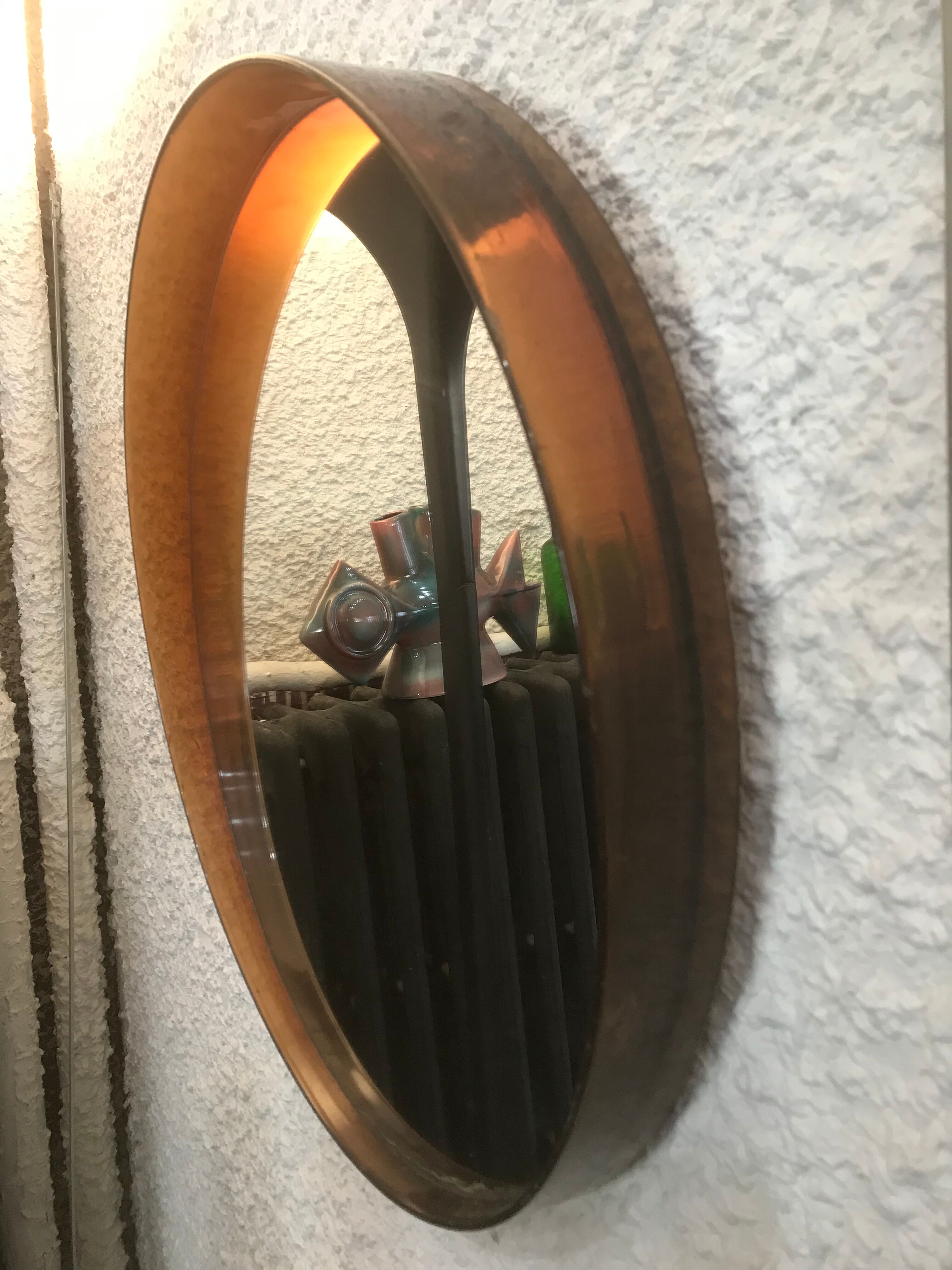 Round mirror Syla vintage 1970 48cm