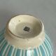 Antique bowl digoin france | blue striped earthenware bowl | collectible tableware