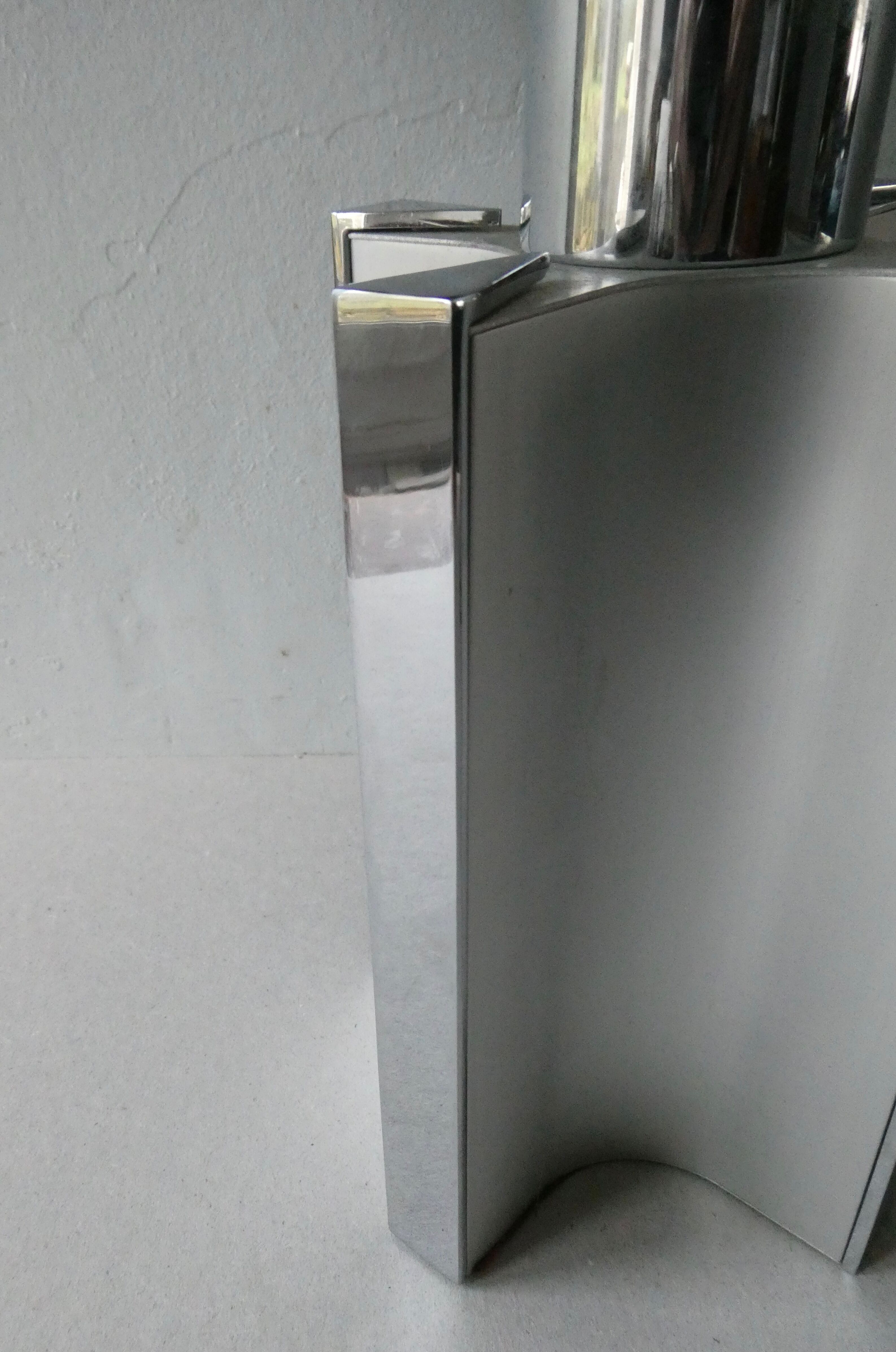 70s chrome metal lamp