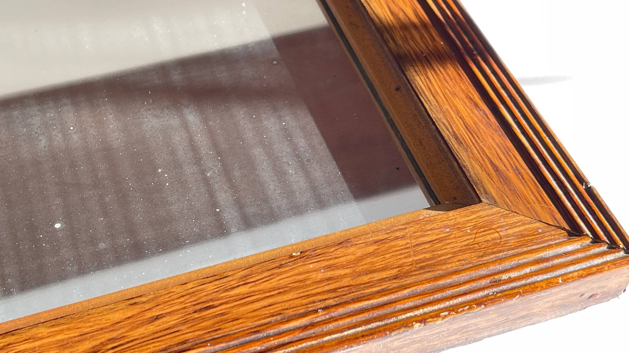 Art deco mirror 1920 wood and silver vintage