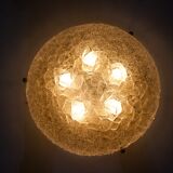 Large round Kaiser glass ceiling lamp