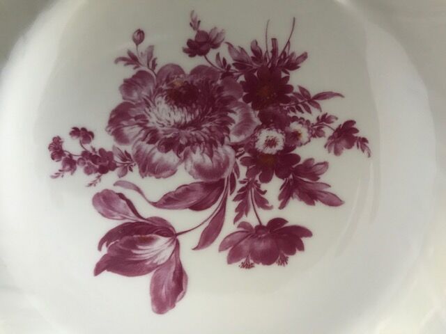 7 porcelain plates from limoges, bernardaud