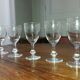 Suite de 5 verres a vin en cristal gravé ancien