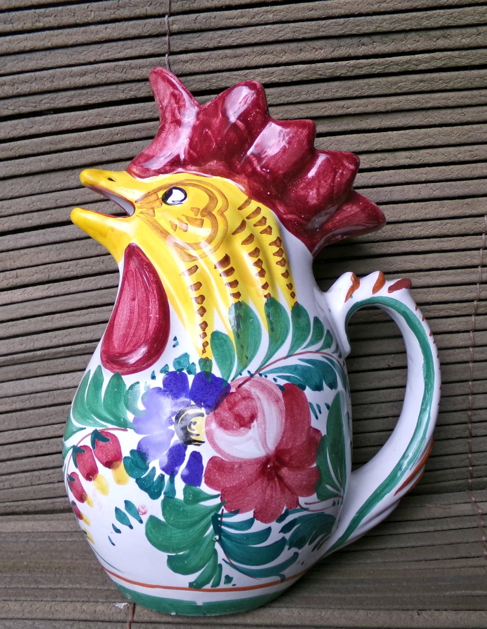 jug large pitcher rooster