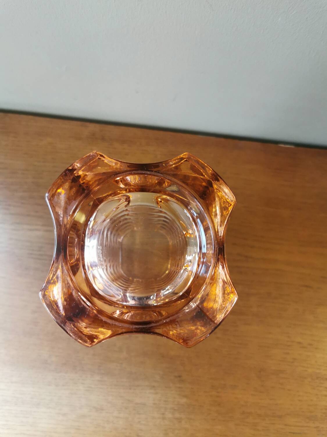 Vintage pink glass vase