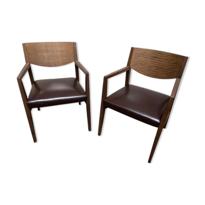 Paire de fauteuils style Scandinave vintage Natuzzi, Italie 1990s