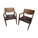 Pair of vintage Scandinavian style armchairs Natuzzi, Italy 1990s