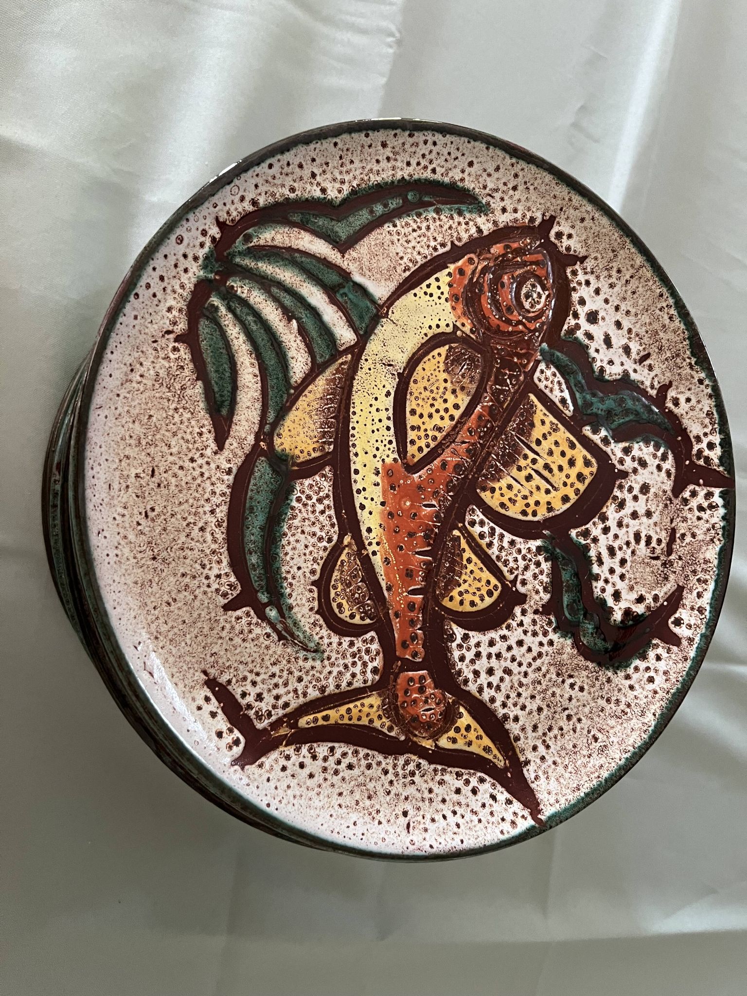 Service à poisson Vallauris plat + 12 assiettes