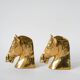Pair of gilt brass bookends, Horse model, 1950