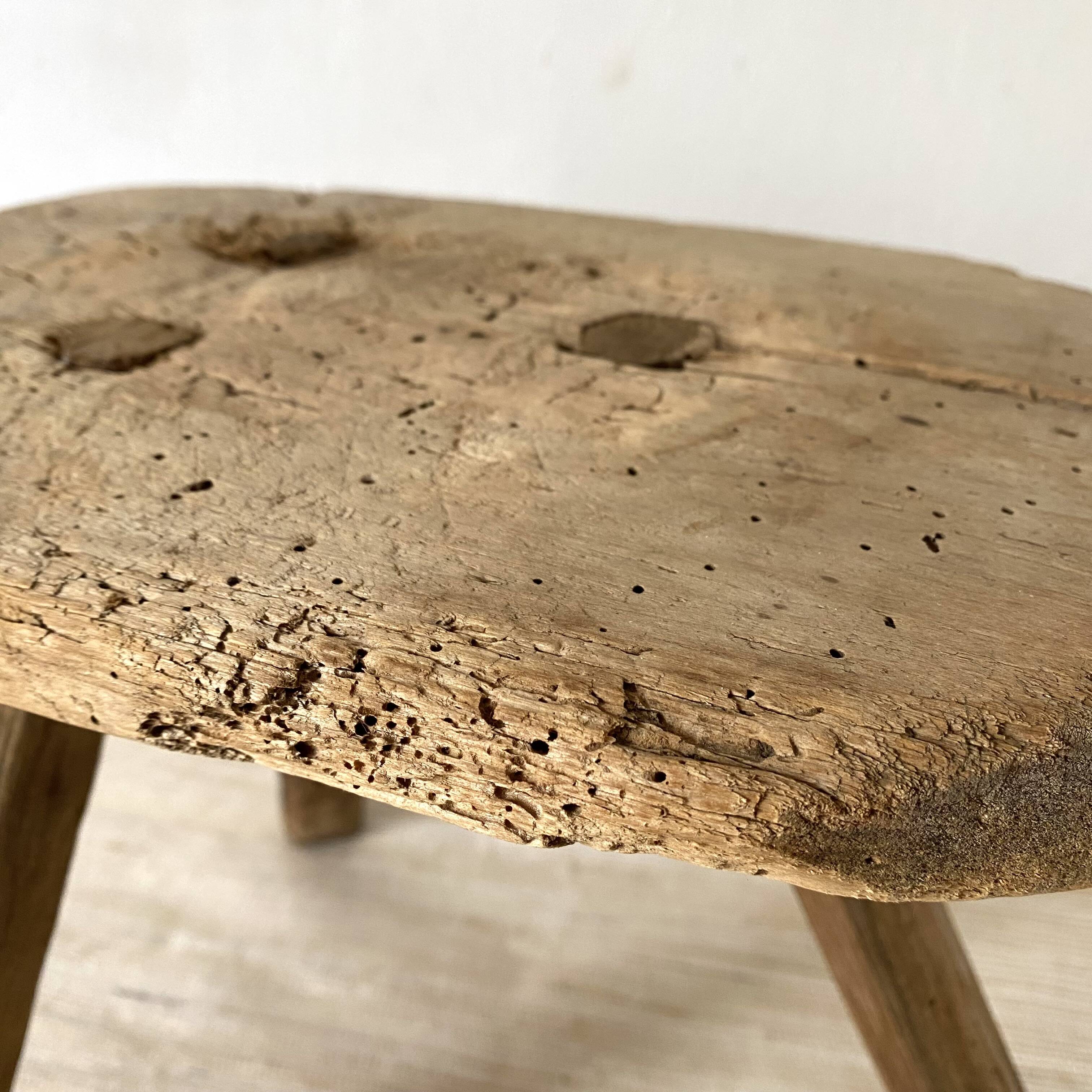 Brutalist tripod farm stool