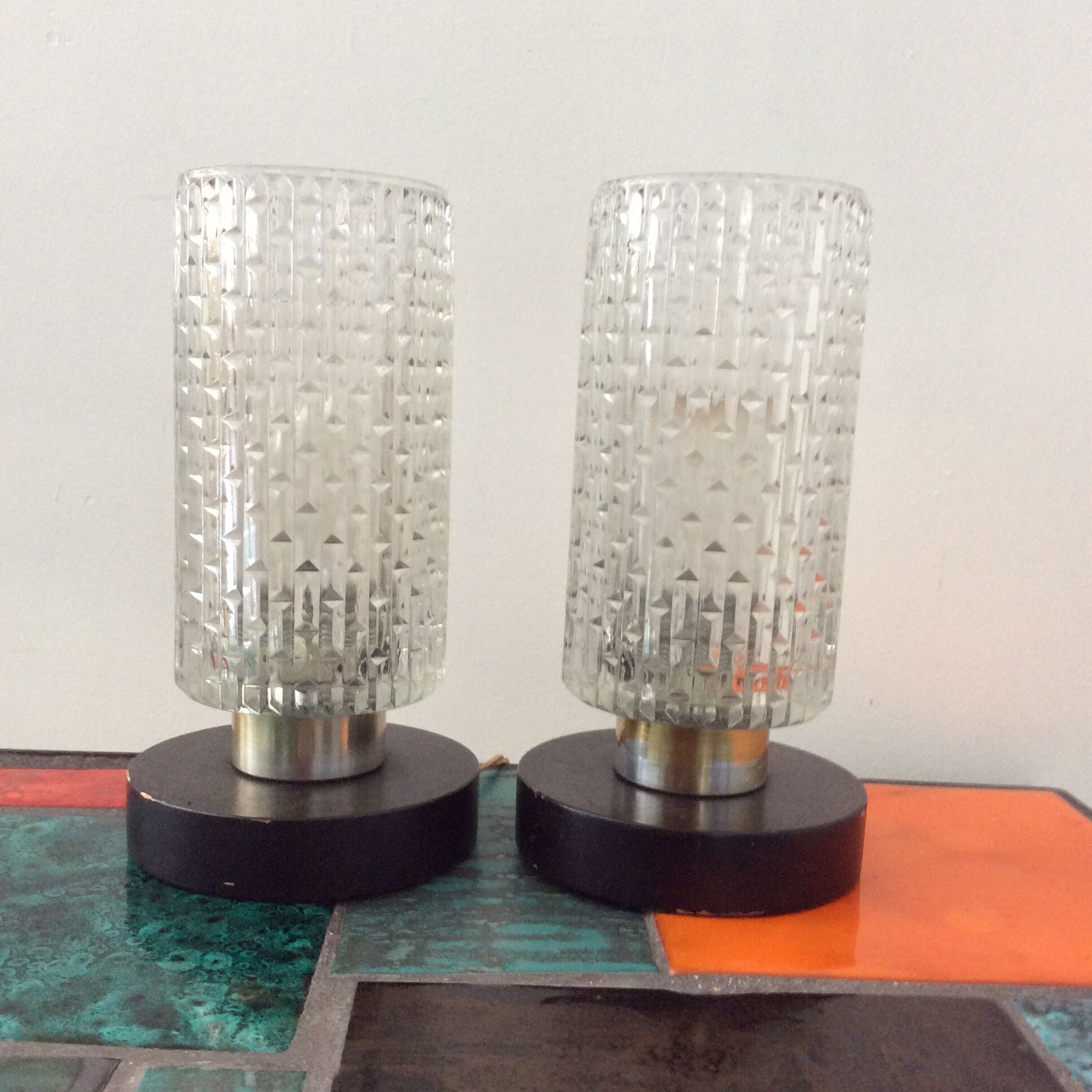 Paire de lampes vintage des années 60-70