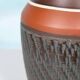 Vintage handmade ceramic vase, terracotta and oil.