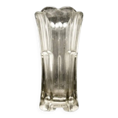 Vase, moderne du milieu du siècle, en verre rosaline pressé, Pologne, années 1950