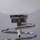 Pair of vintage chrome & opaline spring lamps 1970s