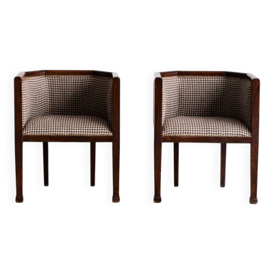 Paire de fauteuils art déco, design néerlandais, années 1920