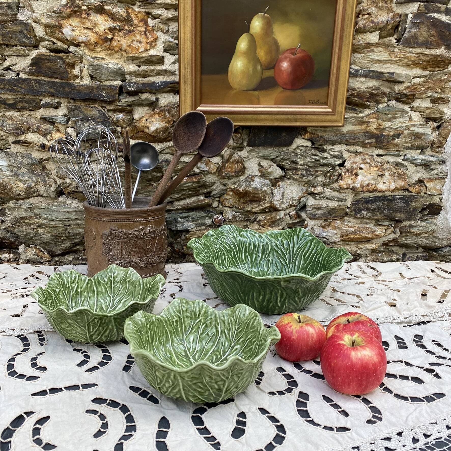 Petits saladiers en barbotine chou