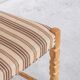Set of six mid-century oak upholstered danish dining chairs