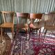 Set 4 vintage mismatched bistro chairs 50