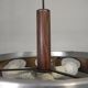 Vintage Lakro pendant light with 9 oval glass panels and 1 round glass panel, 1970s
