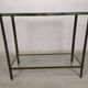 Brass glass console