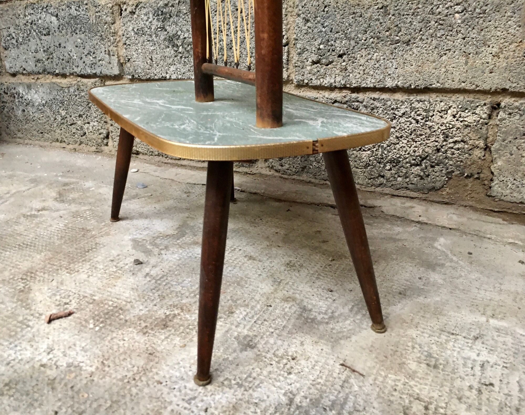 Porte plantes guéridon arbre formica 1950 vintage - rétro