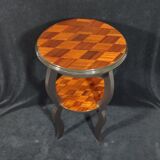 Old Side Table Redesigned with Mahogany Marquetry