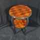 Old Side Table Redesigned with Mahogany Marquetry