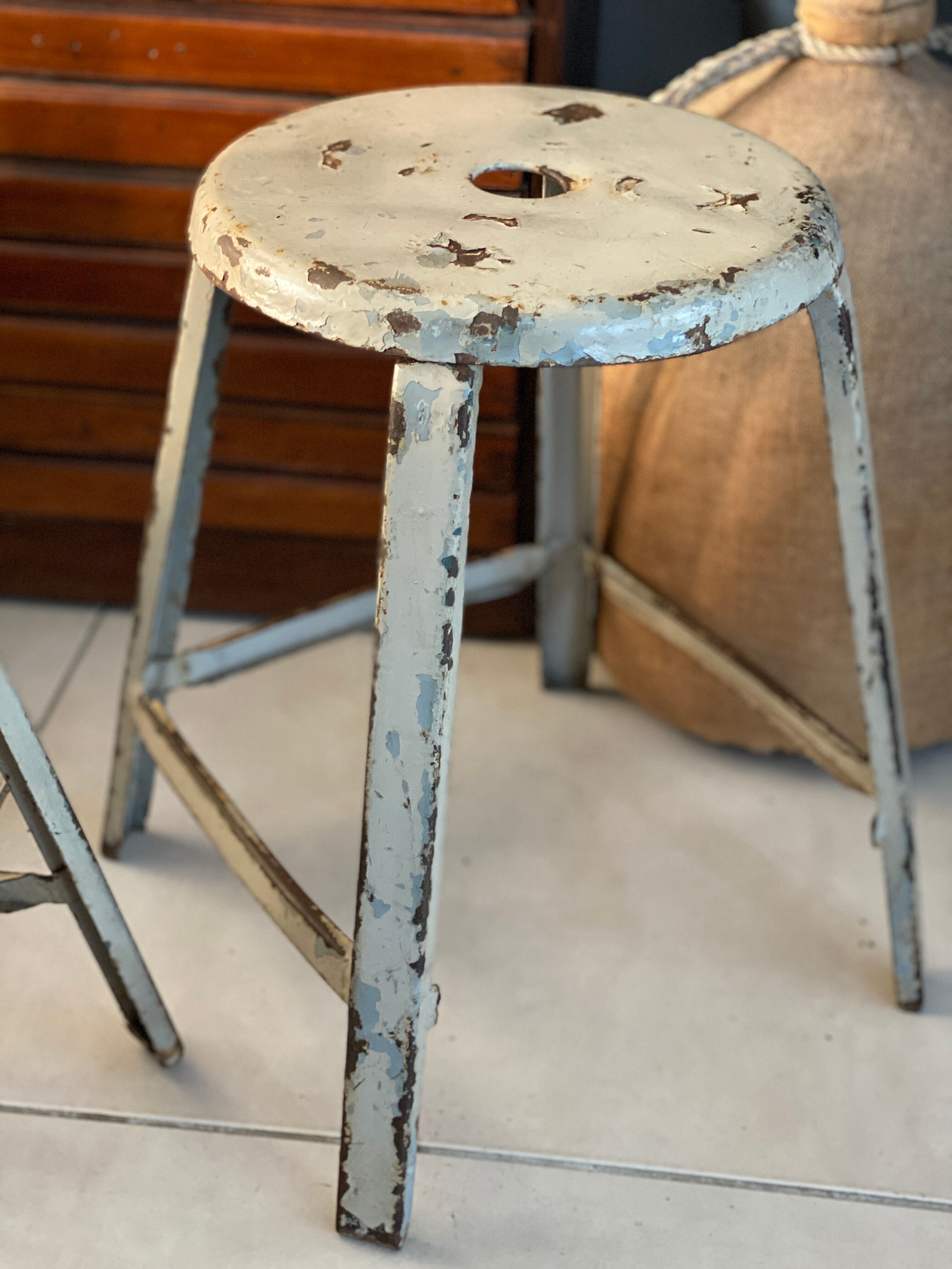 Pair of industrial stool