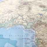 Antique map of French equatorial and western Africa in 1950 43x43cm