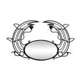 Vintage plant-bearing mirror in art nouveau style