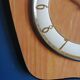 Clock formica vintage asymmetrical silent wall clock "Etling wood"